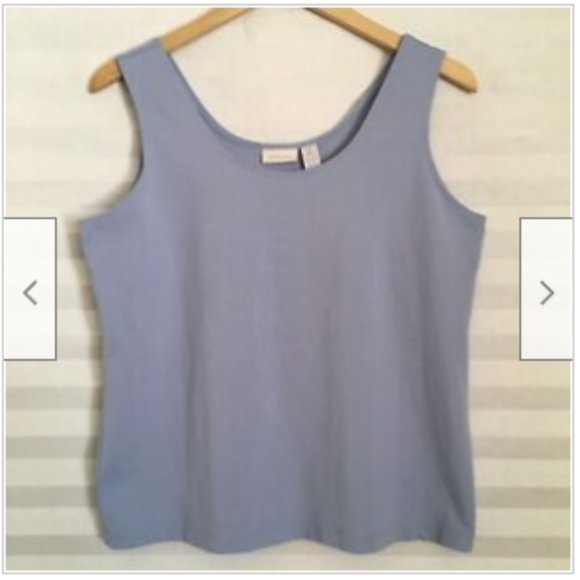Chico's Tops - Chico's Tank Top Shirt Baby Blue Sleeveless Scoop Neck
